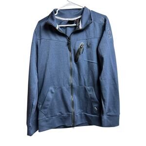 Spyder Active Knit Blue Full Zip Men's Jacket Medium